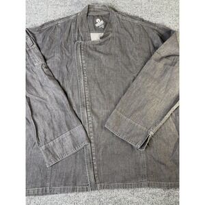 Urban Chef Works Jacket Men's 2XL Gray Cotton Chef Coat Utility